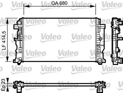 VALEO 734927 Motor Su Radyatoru (680x414x23) Crafter 06> Sprınter 06> 