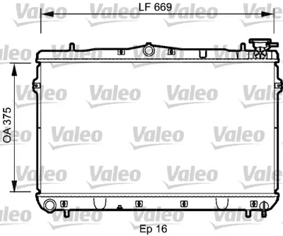 VALEO 734950 Motor Su Radyatoru Hyundaı Elantra 1,6 1,8 2,0 96 00 Manuel (375x668x16) 2531029010