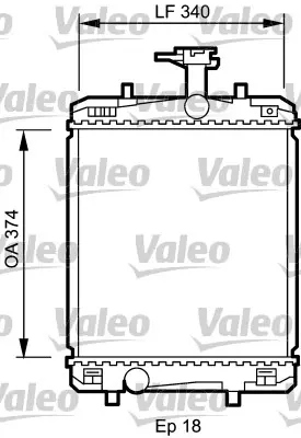 VALEO 735072 Radyator C1 P107 Aygo 1330P5 164000Q020