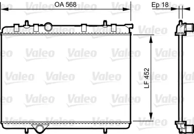 VALEO 735090 Motor Su Radyatoru P307 C4 Tu5jp4 (1,6 16v) Otomatık C4 Iı Ds4 Xsara Iı Berlıngo Iı Berlıngo Iıı Par 133385