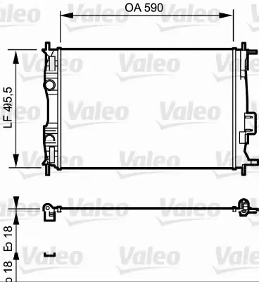 VALEO 735119 Motor Radyatoru Qashqaı 1,6 (Hr16) 07>13 Manuel (590x451,5x18) 21400JD000