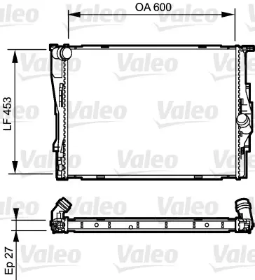 VALEO 735166 Radyator Bmw E81 E82 E87 E88 E90 E91 E92 E93  X1 E84 Z4 E89 Otomatık / Manuel 