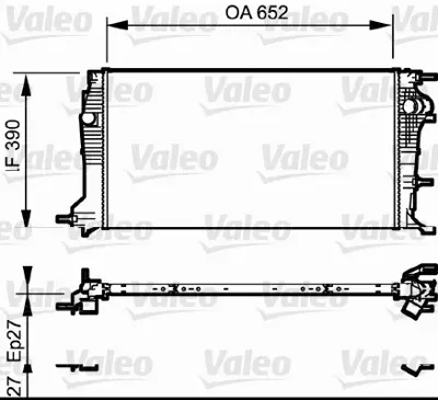 VALEO 735182 Motor Radyatoru Megane Iıı 1,9dcı / 2,0 Olcu: 390*652*27 214101448R