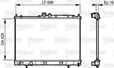 VALEO 735201 Motor Su Radyatoru Mıtsubıshı Outlander 03>06 Manuel MR993742