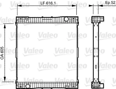 VALEO 735303 Radyator Cercevesız Mercedes Evobus Cıtaro A0025011401