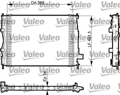 VALEO 735380 Radyatör Qashqaı Restylıng (R9m =>1.6dcı) 21410BR40A