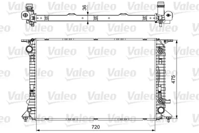 VALEO 735473 Motor Su Radyatoru (720x468x36) Audı A4 A5 Q5 Macan 2.7tdı 3.0tdı 3.2fsı 3.0tfsı 08>> 8K0121251Q