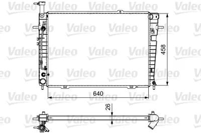 VALEO 735543 Motor Su Radyatoru Tucson Sportage 2,0 Crdı 2004 2010 Otomatık (640x438x22) 253102E400