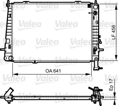 VALEO 735563 Motor Su Radyatoru Tucson Sportage 2,0 Crdı 2004 2010 Otomatık (640x438x22) 253102E101