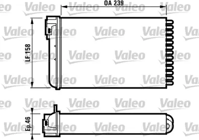 VALEO 812110 Kalorıfer Radyatoru Opel Omega A 1618044