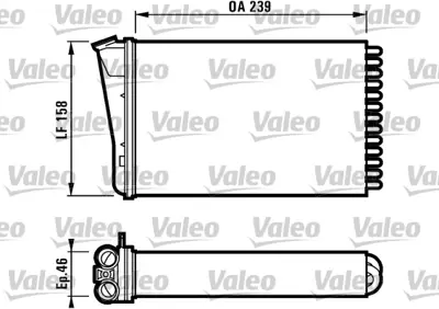 VALEO 812126 Kalorıfer Radyatoru Omega B (182x250x42) 1618248