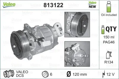 VALEO 813122 Kompresor Alfa Romeo 159 12756725