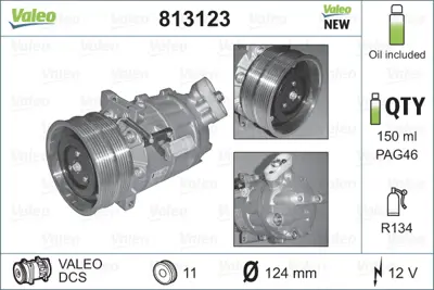 VALEO 813123 Kompresor Alfa Romeo 159 