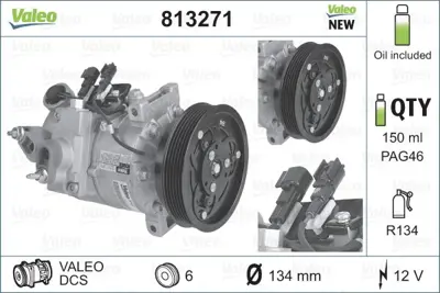 VALEO 813271 Kompresor Volvo S80, Volvo Xc60 36051067