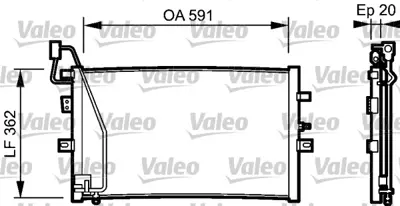 VALEO 814000 Kondenser Saab 9-5 (2001>2004) 5048491