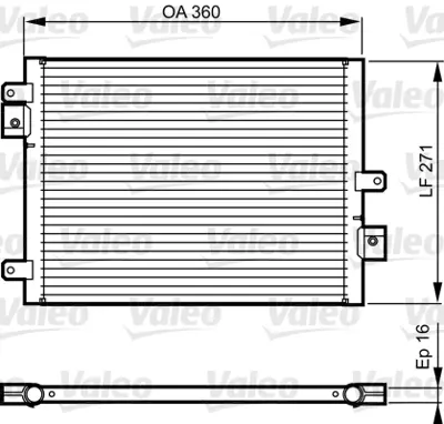 VALEO 814167 Kondenser Porsche 911 99757391102