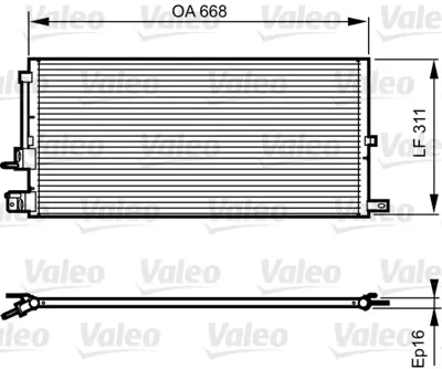 VALEO 814199 Kondenser C. Jaguar Xtype C2S45122