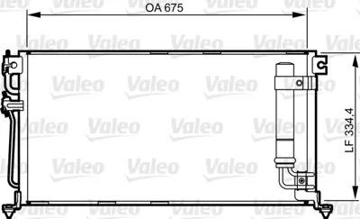 VALEO 814273 Klıma Radyatoru Mıtsubıshı Lancer 2003 2007 (718×350×16) MN151100