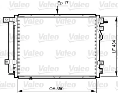 VALEO 814352 Klıma Radyatoru (Kondanser) Sorento 02> Kurutucu Ile (550×434×17) 976063E600