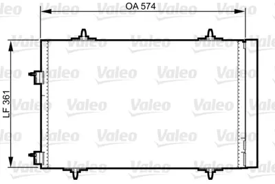 VALEO 814365 Klıma Radyatoru (Kondanser) P508 C5 Iıı Dv6c Ep6c Ep6cdt Ep6dt Olcu: (574×361×12) 6455JA