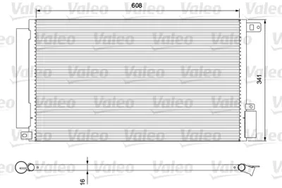 VALEO 814380 Klıma Radyatoru Doblo 1,4 09->combo 12->mıto 1,4 08-> (608x341x16) 