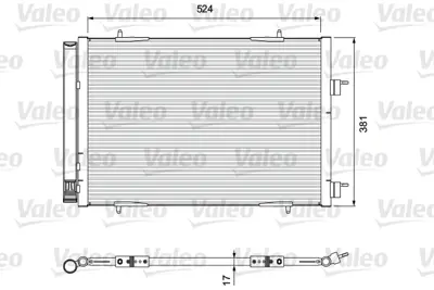 VALEO 814406 Klıma Radyatoru (Kondanser) P508 C5 Iıı Dv6c Ep6c Ep6cdt Ep6dt Olcu: (574×361×12) 6455JC