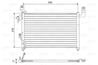 VALEO 814427 Klıma Radyatoru Ranger 2.5d / 2.5td 98>06 Mazda B2500 Serıe 2.5d / 2.5td 98>06 Olcu: (525×292×16) 4066739