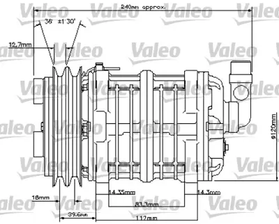 VALEO 815800 Klıma Kompresoru Tm15 2ag 12v V-O 