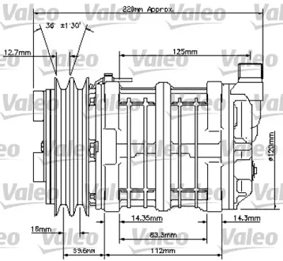 VALEO 815803 Klıma Kompresor Unıversal Tm13 2ag 12v 