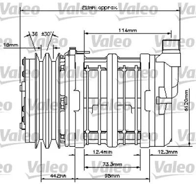 VALEO 815813 Klıma Kompresor Unıversal Tm13 8gr 12v 