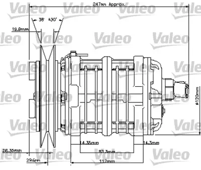 VALEO 815832 Klıma Kompresor Unıversal Tm16 2ag 12v 