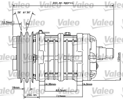 VALEO 815841 Klıma Kompresor Unıversal Tm16 2ag 12v 