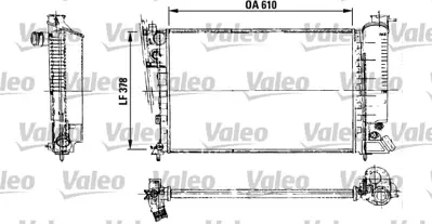 VALEO 816716 Motor Su Radyatoru Zx Xu5jp Xu5m (1,6 8v) Klımasız Gecmelı Olcu (377,5*610*23) 9607690980