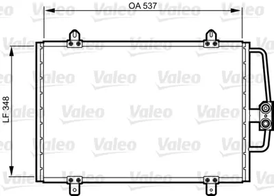 VALEO 816912 Klıma Radyatoru (Kondenser) Megane I 1,4 / 1,6 / 1,9 / 2,0 96> (520x388x16) 8671017608