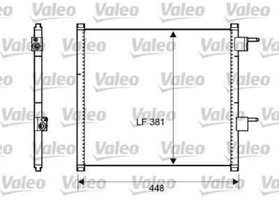 VALEO 817225 Klıma Radyatoru (Kondanser) Fıat 500 Panda 12> 1.2 / 1.4 / 1.3jtd Multıjet Ford Ka 1.2 / 1.3tdcı 08  97KW19710AB