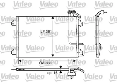 VALEO 817509 Klıma Radyatoru (Kondanser) Megane I Scenıc I 1.4 / 1.6 16v 7700434383