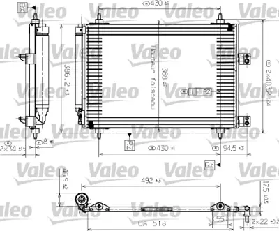 VALEO 817526 Klıma Radyatoru (Kondanser) P307 C4 2.0hdı 8v / 16v 01> 6455AC