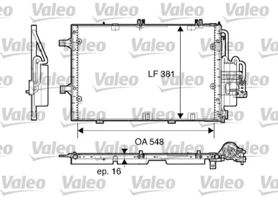 VALEO 817609 Klıma Radyatoru (Kondanser) Corsa C Motor No:Z16se 01> (548×381×16) 1850113