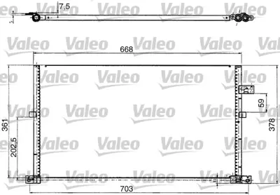 VALEO 817657 Klıma Radyatoru Mondeo Iıı 1,8 / 2,0 16v / 2,0tdcı 00>07 Manuel Klımalı 