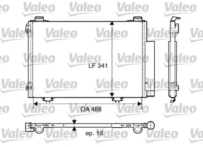 VALEO 817674 Klıma Radyatoru Toyota Yarıs 1999-2005 (520x318x16) 8846052020