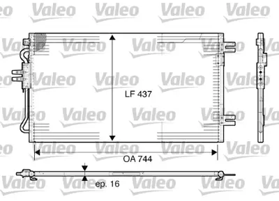 VALEO 817739 Kondenser Chrysler Voyager & Gd Voyager 