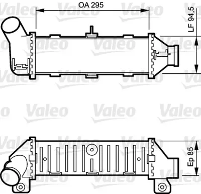 VALEO 817766 Turbo Radyatörü Intercooler Caddy Iı-Polo-Cordoba-Ibıza Iı-1.9 Tdı 295x94.6x85 6K0145805