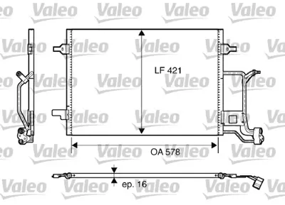 VALEO 817840 Klıma Radyatoru Kondansor Passat 2,5tdı 96> A4 S4 1,9tdı 2,5tdı 94>  Oto/Mek Sanzıman 8D0260403G