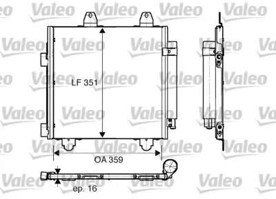 VALEO 818013 Klıma Radyatoru (Kondenser) P107 C1 Toyota:Aygo 1,0 1,4 Hdı Olcu: (359 * 351 * 16) 