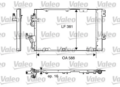 VALEO 818114 Klıma Radyatoru Astra H Zafıra B 1.6 / 2.0 Turbo 04> (588×381×16) 1850098