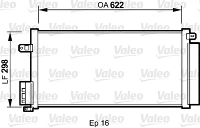 VALEO 818192 Klıma Radyatoru Corsa D 13> Grande Punto 1.4 Bravo Iı 1.4 1.6jtd 1.9d (622x298x16) 1850168 51826520 55700408