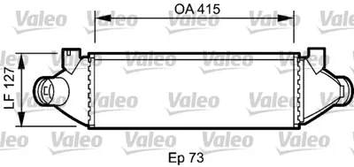 VALEO 818800 Turbo Interkoll Radyatoru Transıt V184 2,4tdcı 135ps / 140ps 01>06 V347 06>07 A,Ceker Olcu: (400×127 4522532