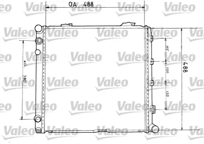 VALEO 819373 Motor Su Radyatoru (Klımalı) W124 88>93 S124 85>92 C124 87>92 A1245008703