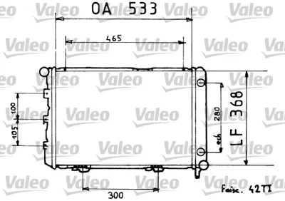 VALEO 819376 Motor Su Radyatoru (Klımasız / Otomatık Sanzıman) W124 85>93 S124 85>93 A1245002403