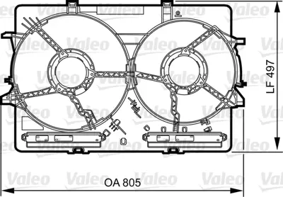 VALEO 820757 Fan Destek Sacı Audı A4 1,8 2,0 A5 Q5 8K0121207A